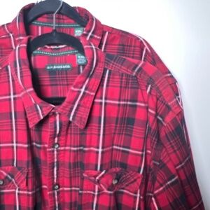 2 G. H. Bass & Co Red Plaid Lumberjack Button Down Long Sleeve Shirt Men’s XXL
